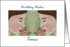 Twins Birthday Wishes card