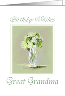 Birthday Wishes Great Grandma Hydrangeas card