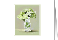 White Hydrangeas Note Card