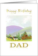 Happy Birthday Dad Landscape card