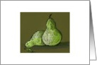 Two Green Pears Notecard card