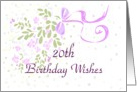 Twentieth Birthday Wishes card