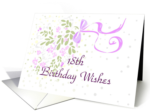 Eighteenth Birthday Wishes card (275295)
