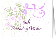 Eighteenth Birthday Wishes card