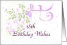 Eighteenth Birthday Wishes card