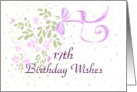 Seventeenth Birthday Wishes card