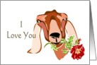 I love You Valentine Goat card