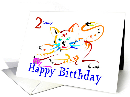 2nd Birthday Tiger Cub card (339087)