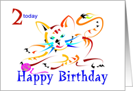 2nd Birthday Tiger Cub card