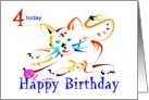 4th Birthday Tiger Cub card