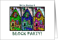 Block Party Invitation card