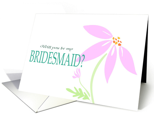 Be my Bridesmaid Pink Daisy card (339946)