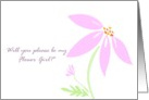 Be my Flower Girl Pink Daisy card