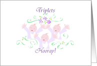 Triplets! Congratulations card