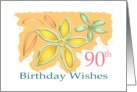 Ninetieth Birthday Wishes card