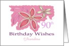 Ninetieth Birthday Wishes Grandma card