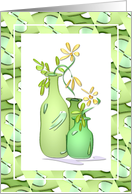 Flowers in Old Bottles Note Card