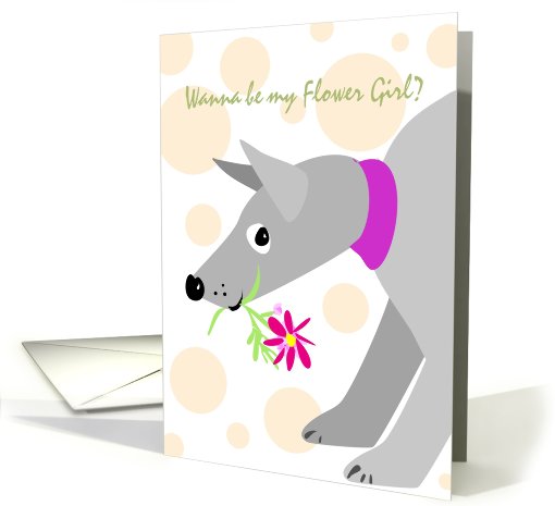 Be my Flower Girl Dog card (447979)