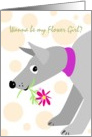 Be my Flower Girl Dog card