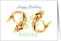 Pisces Happy Birthday card