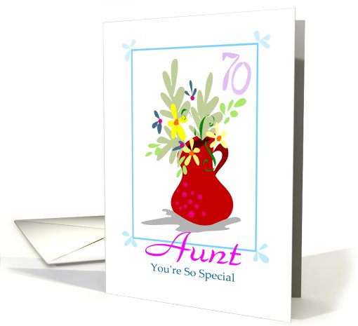 Seventieth Birthday Aunt card (600894)