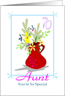Seventieth Birthday Aunt card