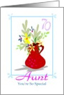 Seventieth Birthday Aunt card