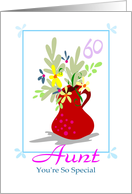 Sixtieth Birthday Aunt card