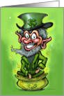 Leprechaun on Pot of Gold card