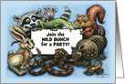 Place message on sign held by fun critters card