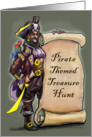 Pirate Themed Treasure Hunt Invitation card