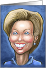 Hillary Clinton Caricature card