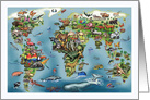 Animals World Map card