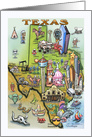 Texas Fun Map card