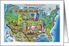 Texas USA Fun Map card