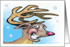 Cheeky Reindeer card
