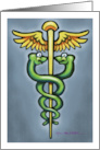 Fun Caduceus Logo card