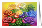 St Valentines Rainbow Roses card