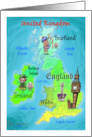 United Kingdom Fun Map Blank Inside card