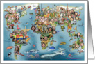 Fun World Map Blank Inside card