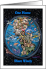 One Home Planet Earth Share Wisely Blank Inside card