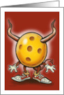 Pickleball with Playful Devilish Vibe card