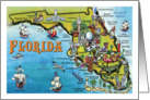 We’ve Moved, Florida Cartoon Map card