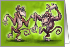 Birthday Monkey Dance card