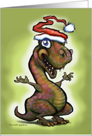 Christmas Baby T-Rex Dinosaur card