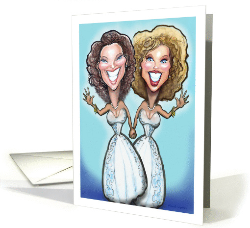 Invitation, Lesbian Wedding Cake Toppers card (1386680)