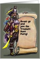 Pirate Treasure Hunt Invitation card
