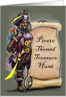 Pirate Themed Treasure Hunt Invitation card