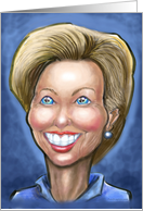 Hillary Clinton Caricature card