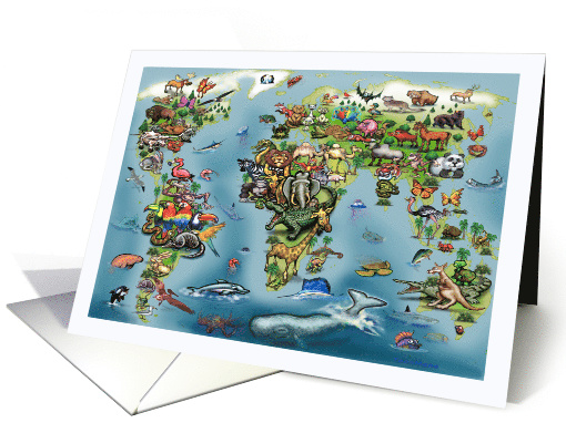 Animals World Map card (1469664)